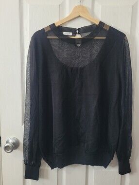 Akris Punto Sheer Black Top